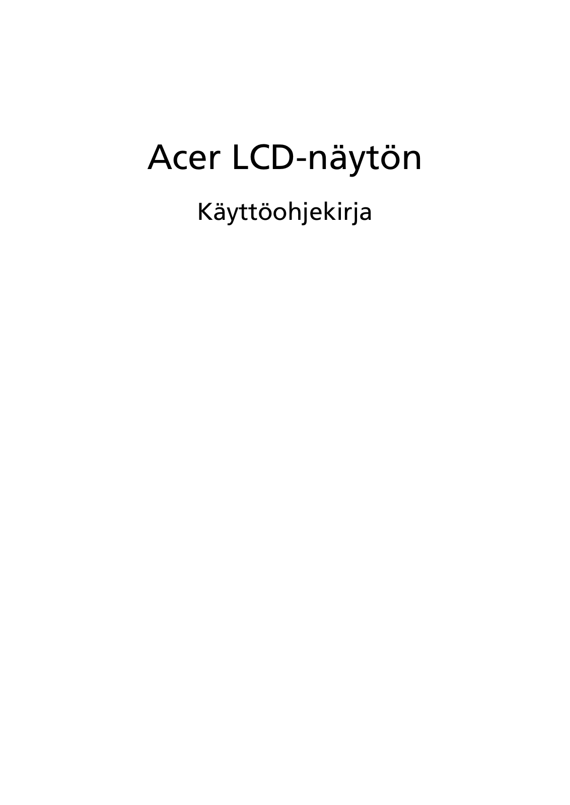 Acer Q276HL, Q226HQL, Q236HL User Manual