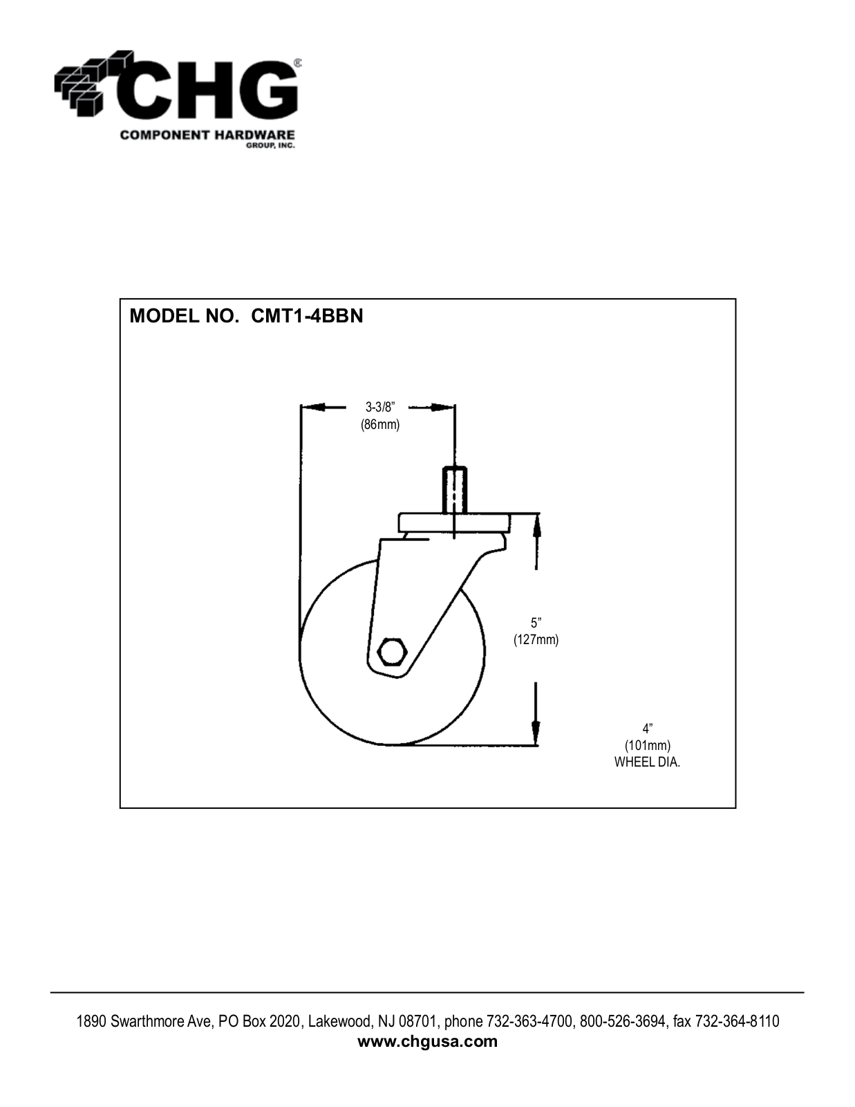 Component Hardware CMT1-4BBN User Manual