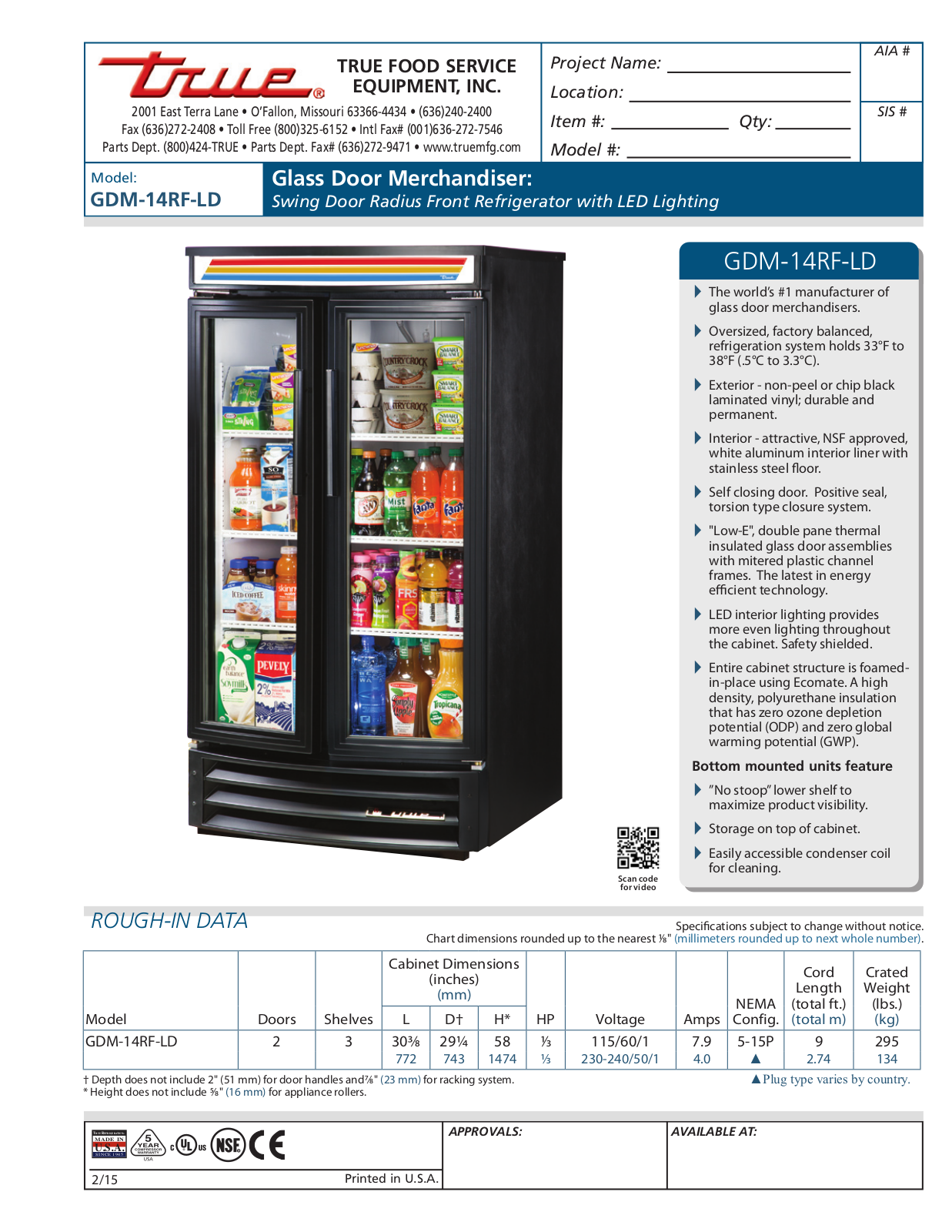 True GDM-14RF-LD User Manual