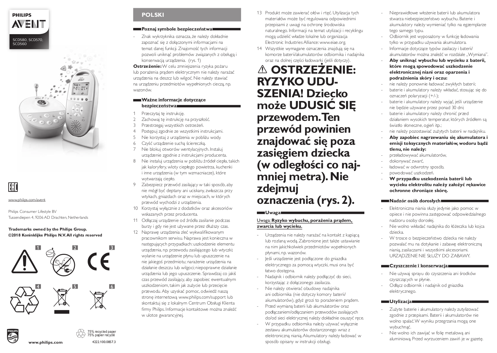 Philips SCD580, SCD570, SCD560 Instructions before use