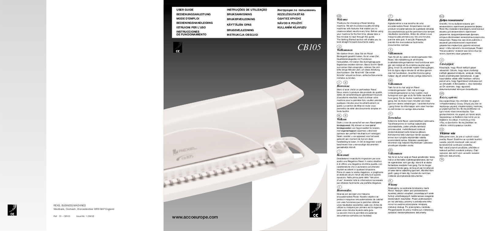 Acco CB105 User  Manual