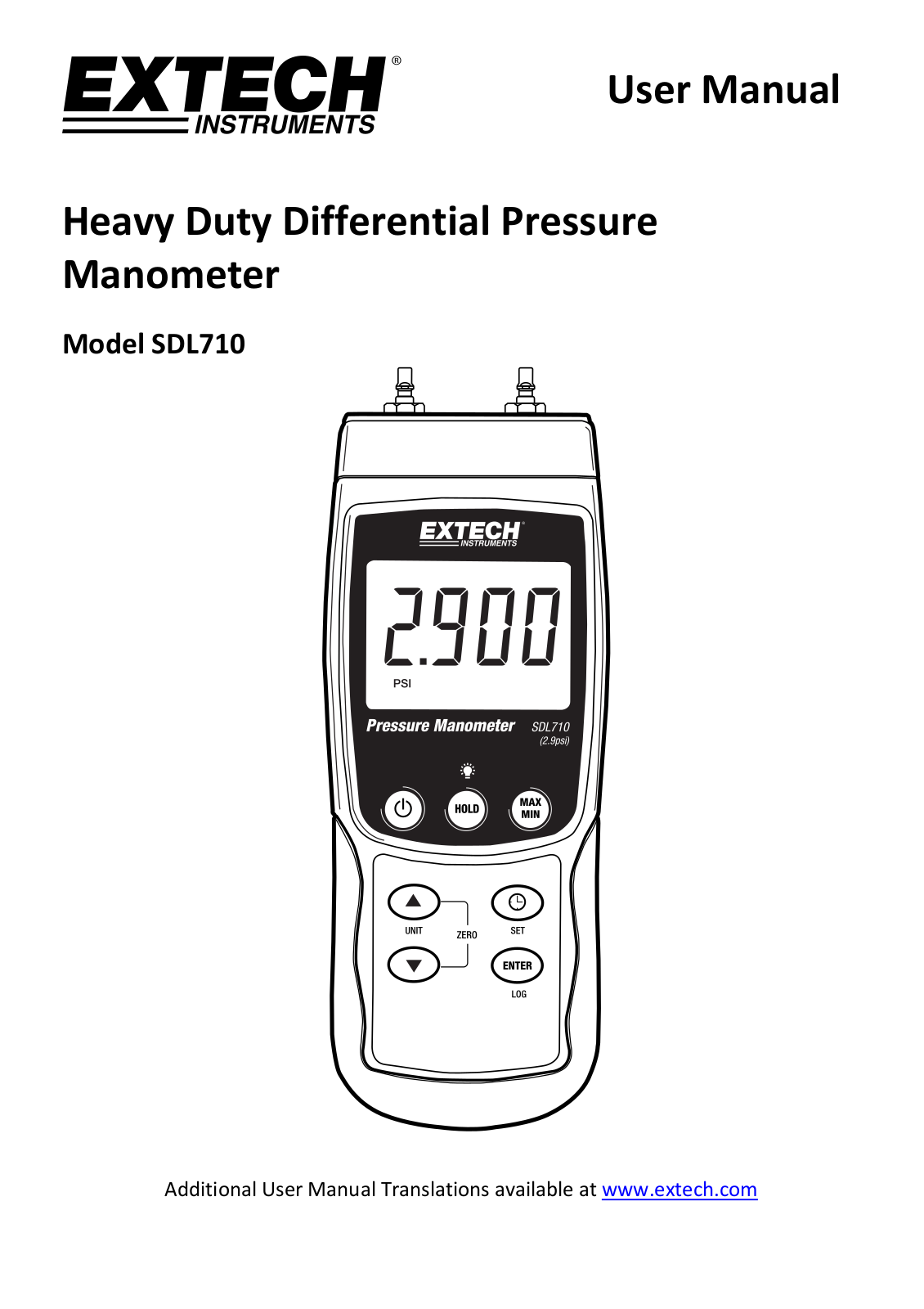 Extech SDL710 User guide