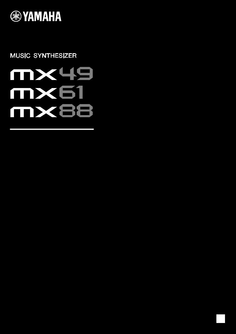 Yamaha MX61, MX88, MX49 User Manual
