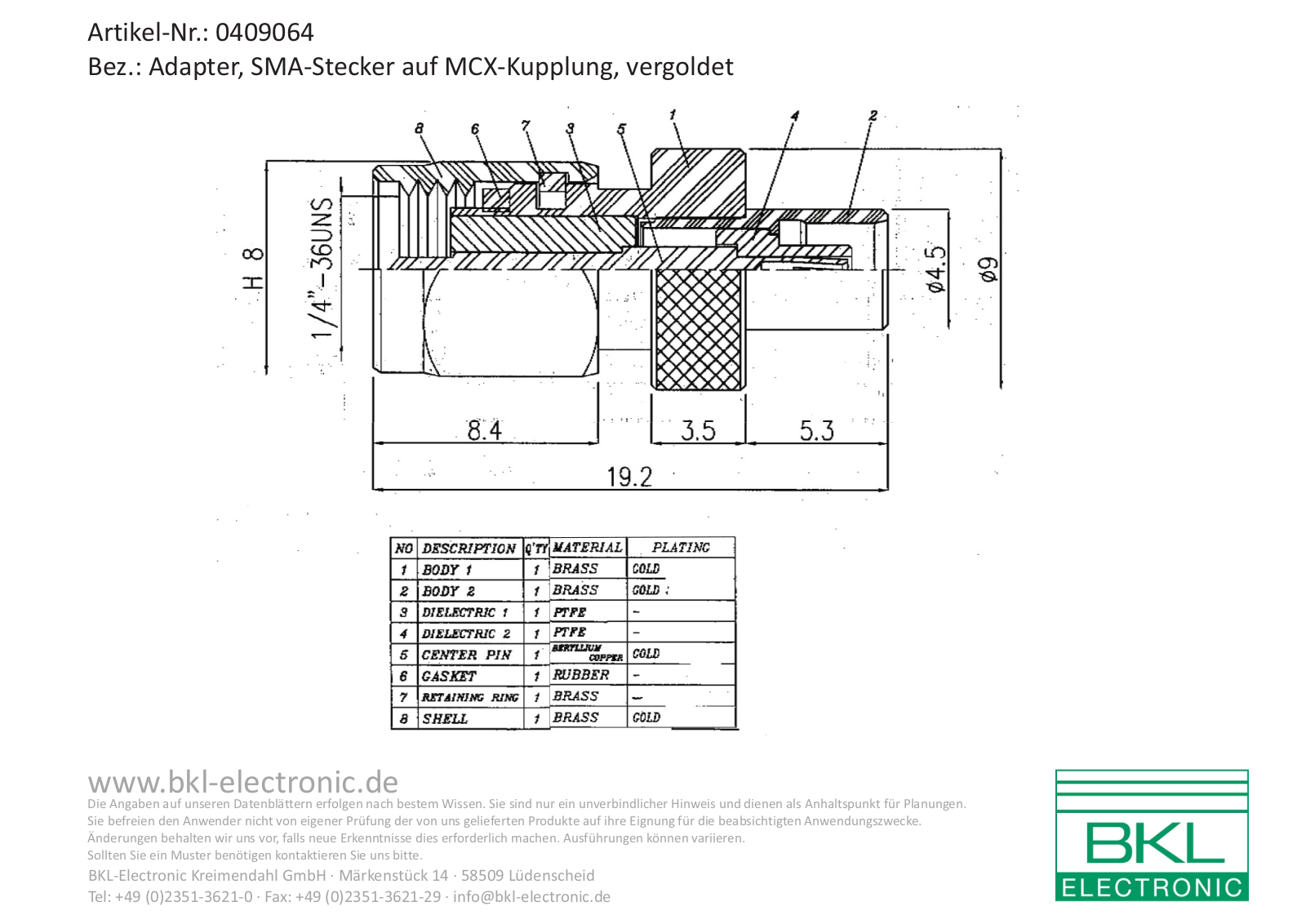 BKL BKL 0409064 Datasheet - ManualMachine.com