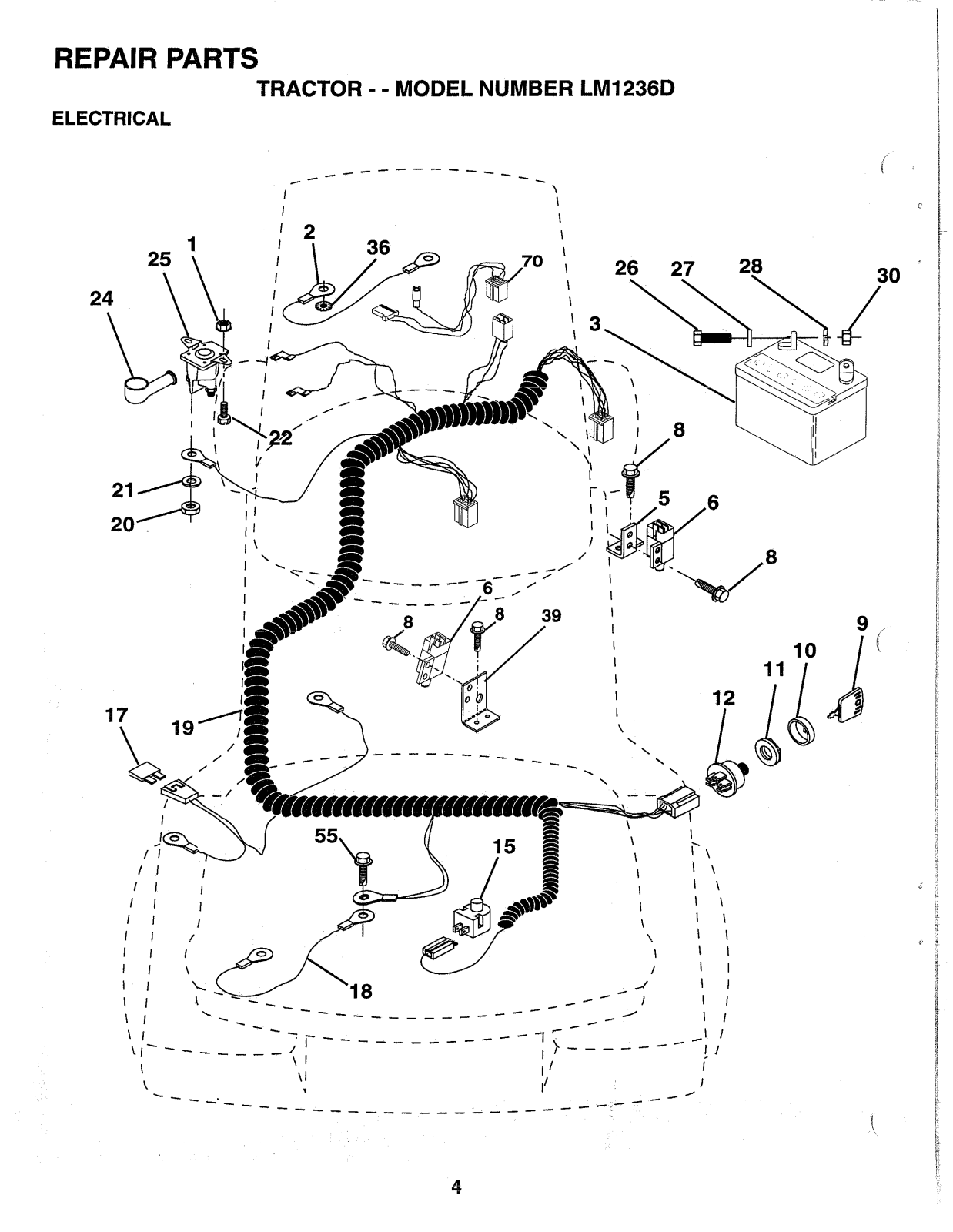 AYP LM1236D Parts List