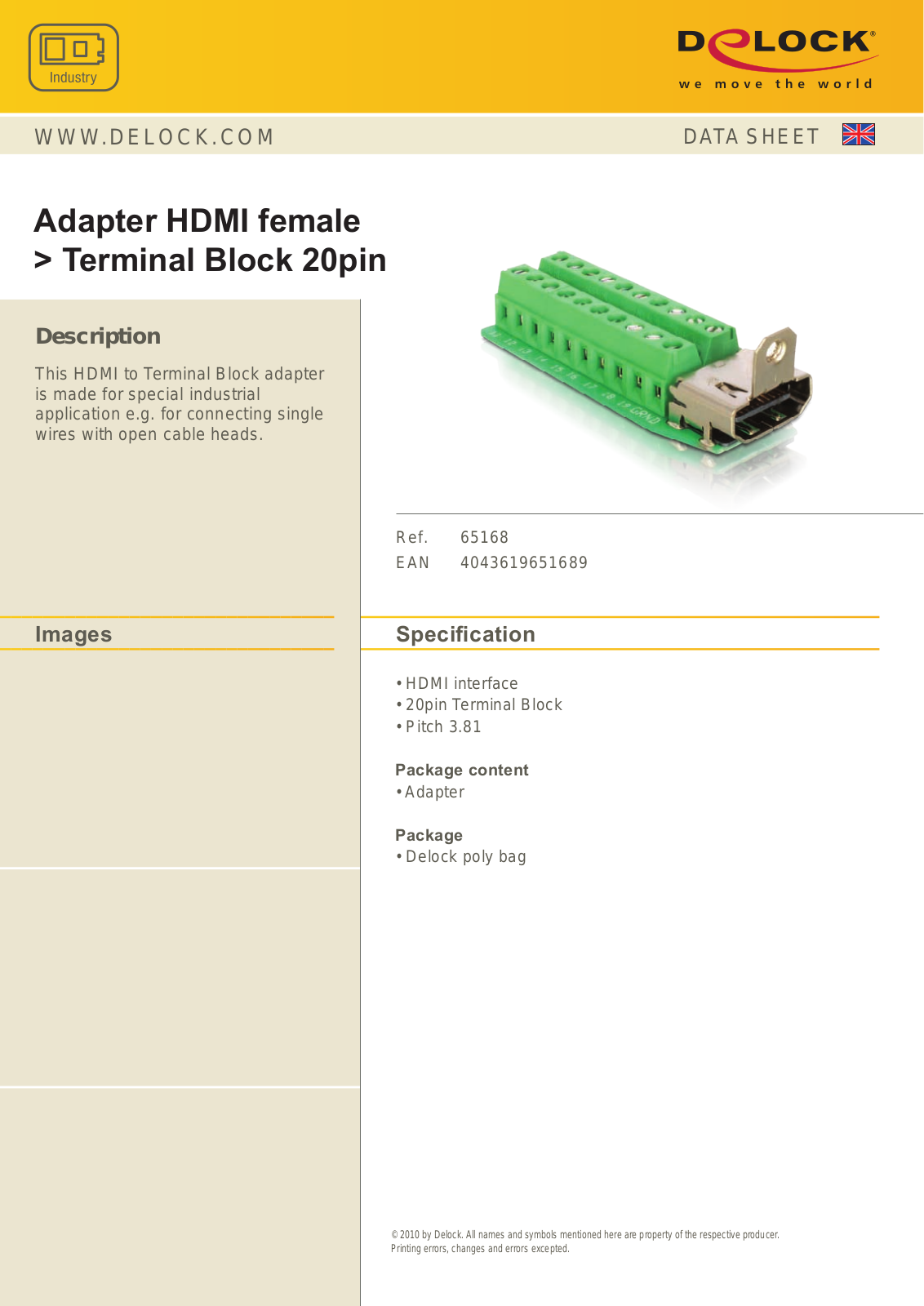 DeLOCK 65168 User Manual