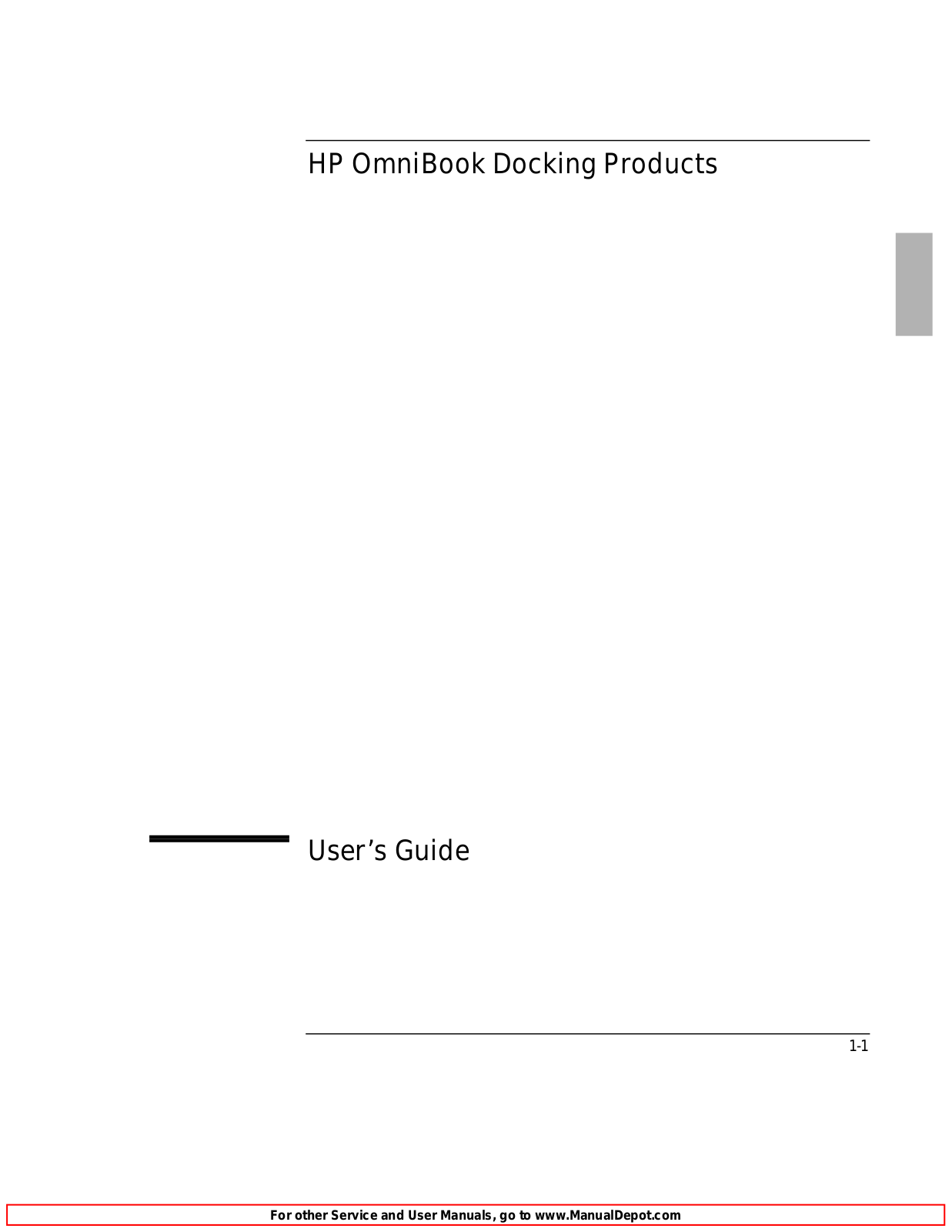 HP OBDockingProducts User’s Guide