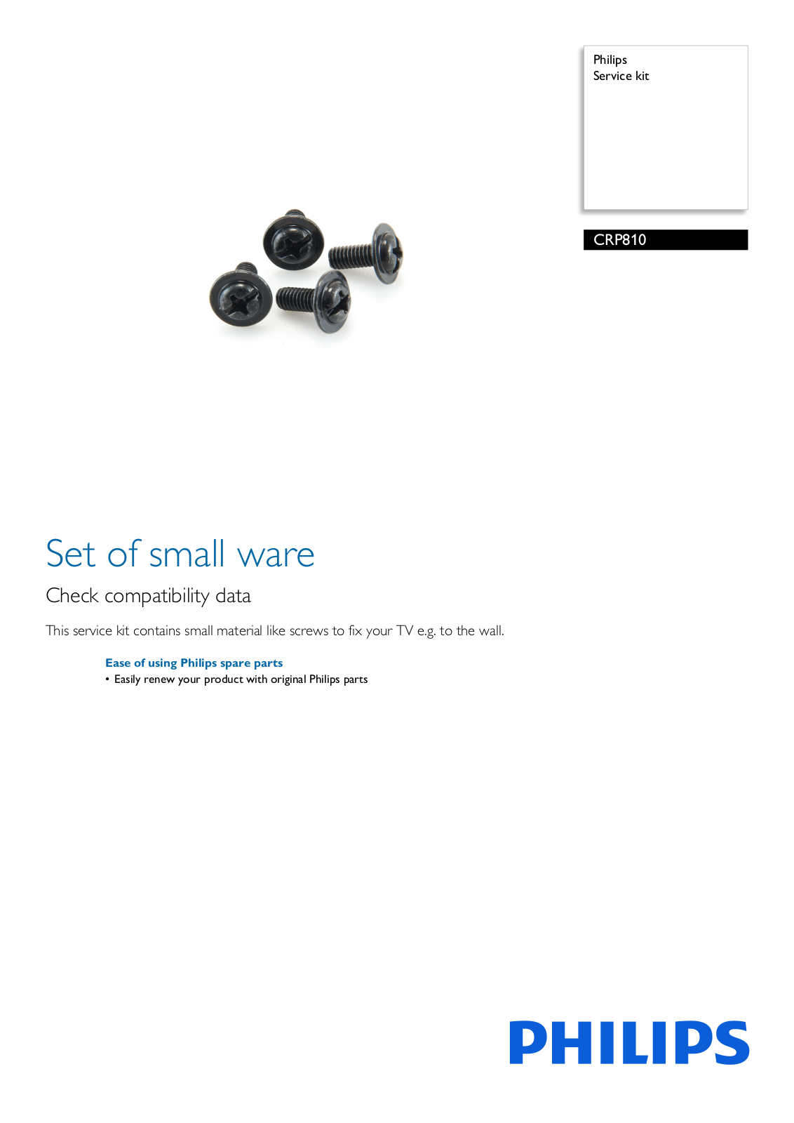 Philips CRP810/01 leaflet - ManualMachine.com