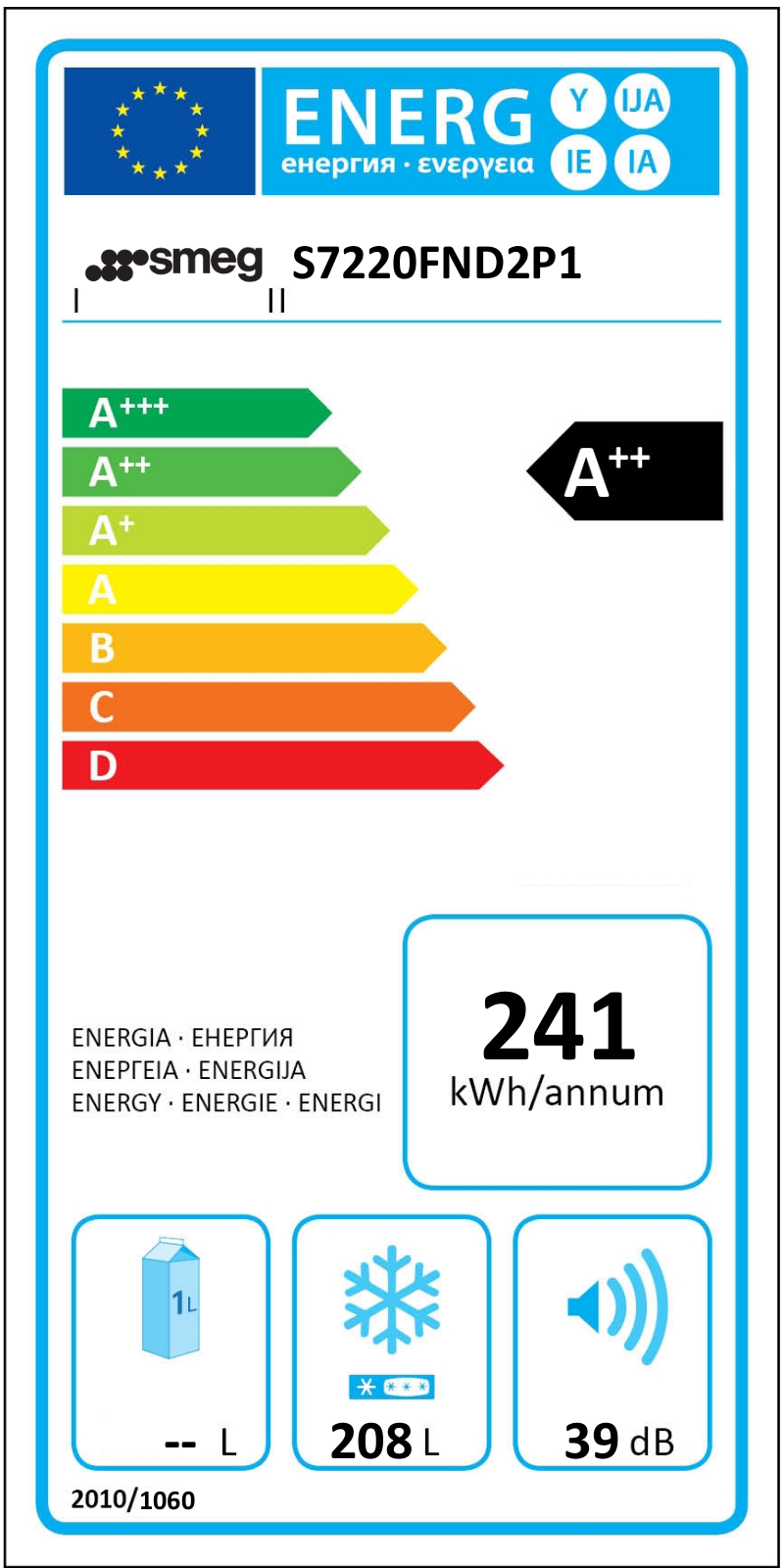 Smeg S7220FND2P1 User Manual