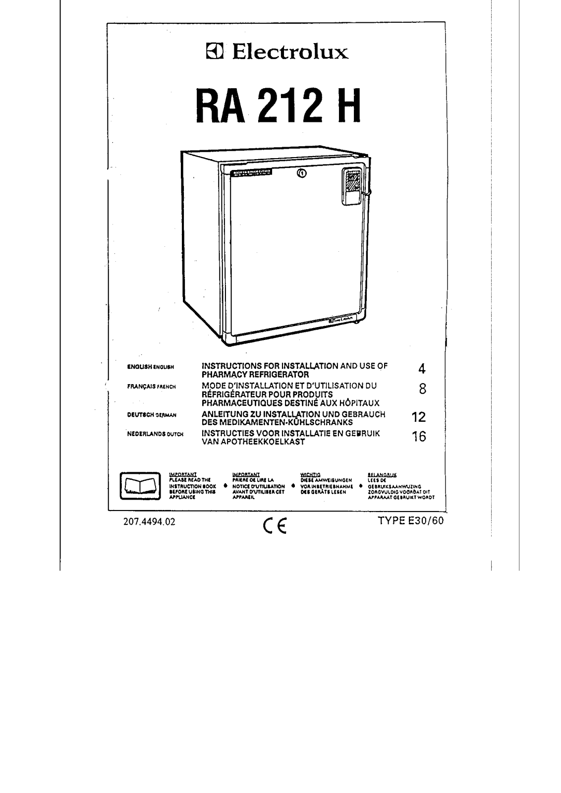 AEG RA212H User Manual