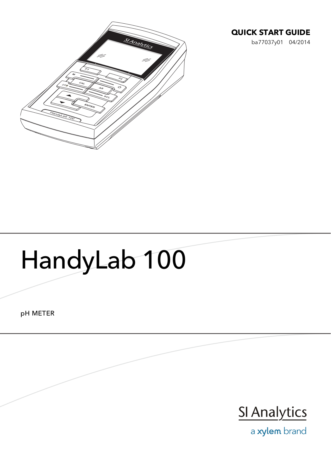 Xylem HandyLab 100 User Manual