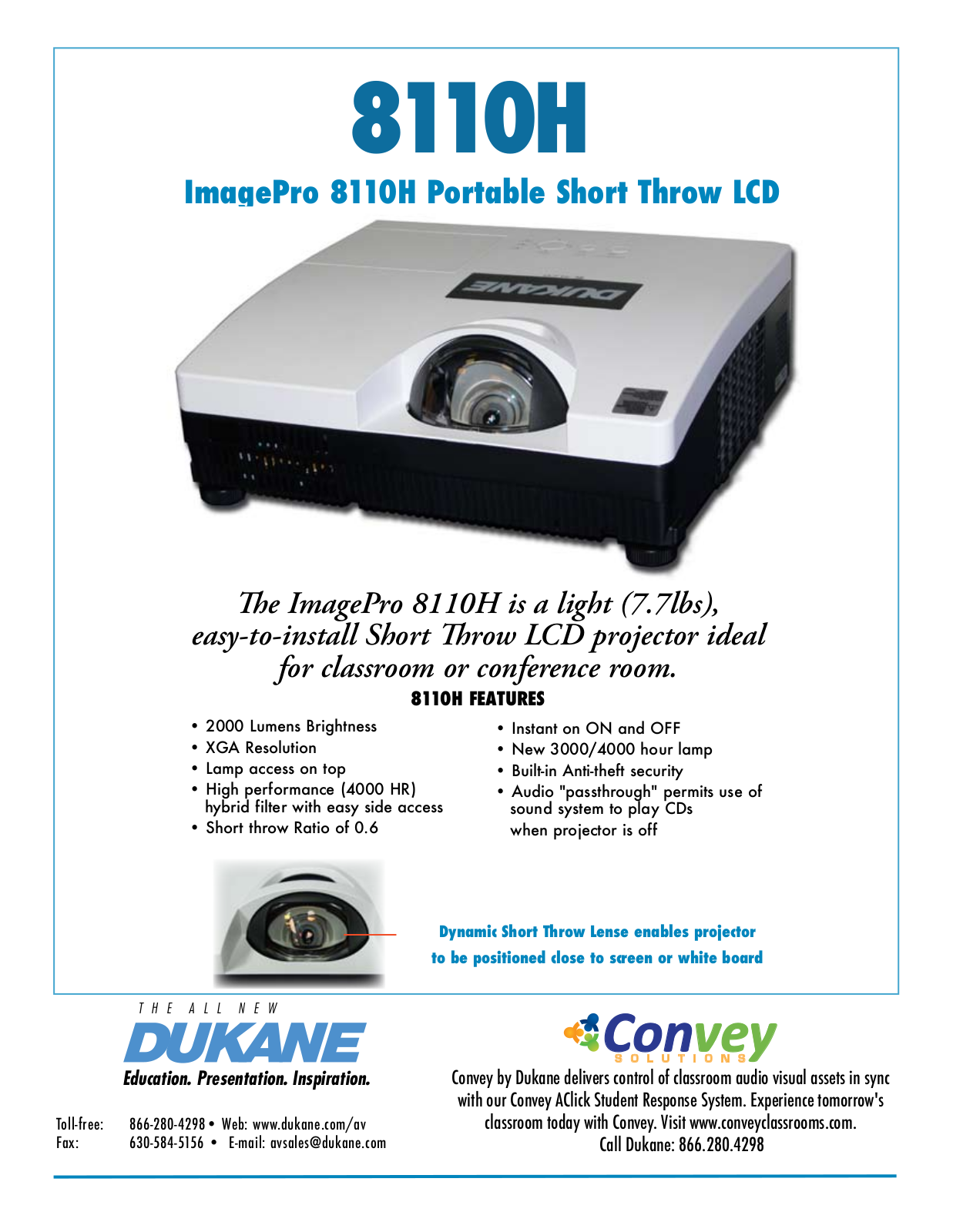 Dukane 8110H Product Sheet