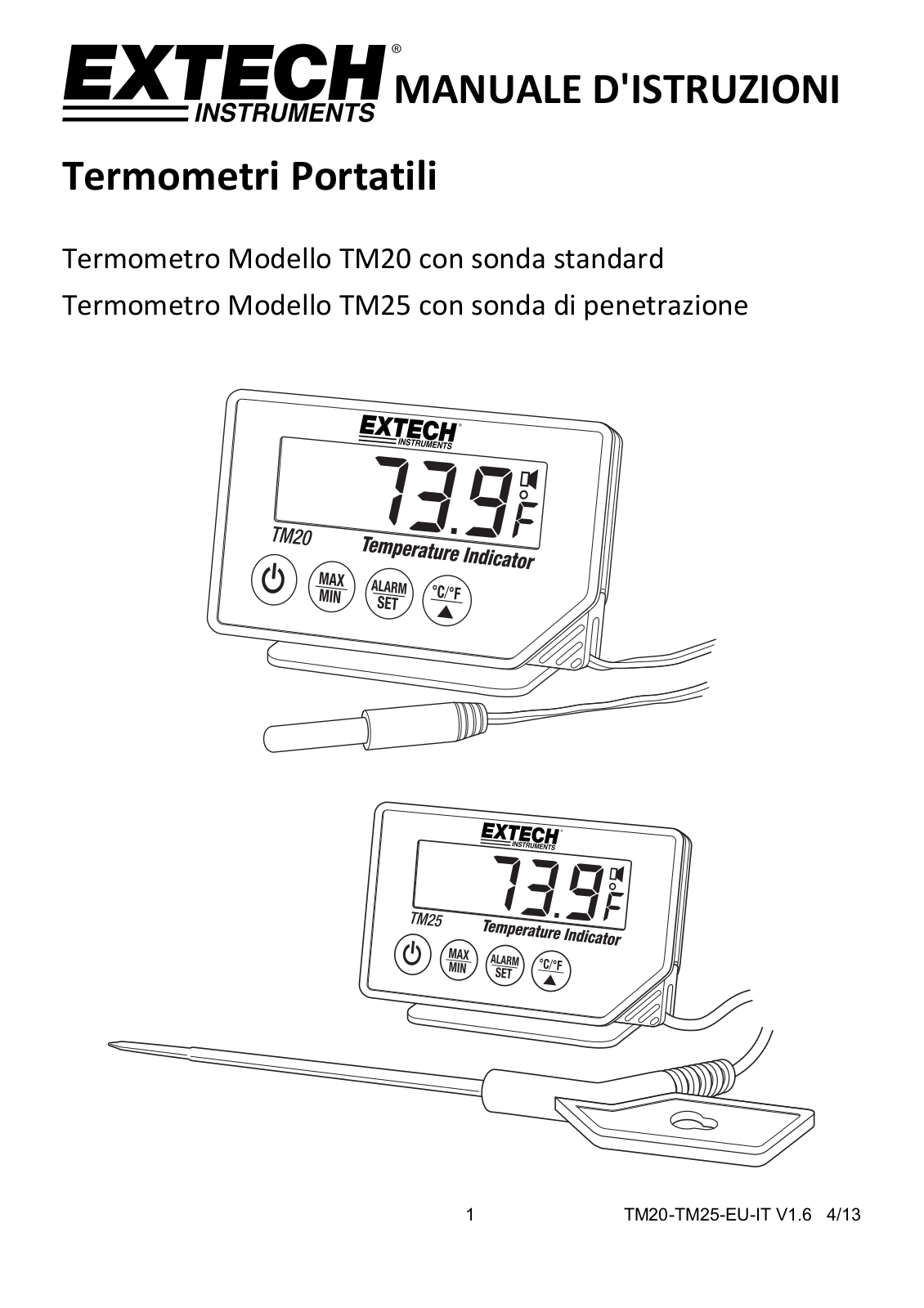 Extech TM25, TM20 User guide