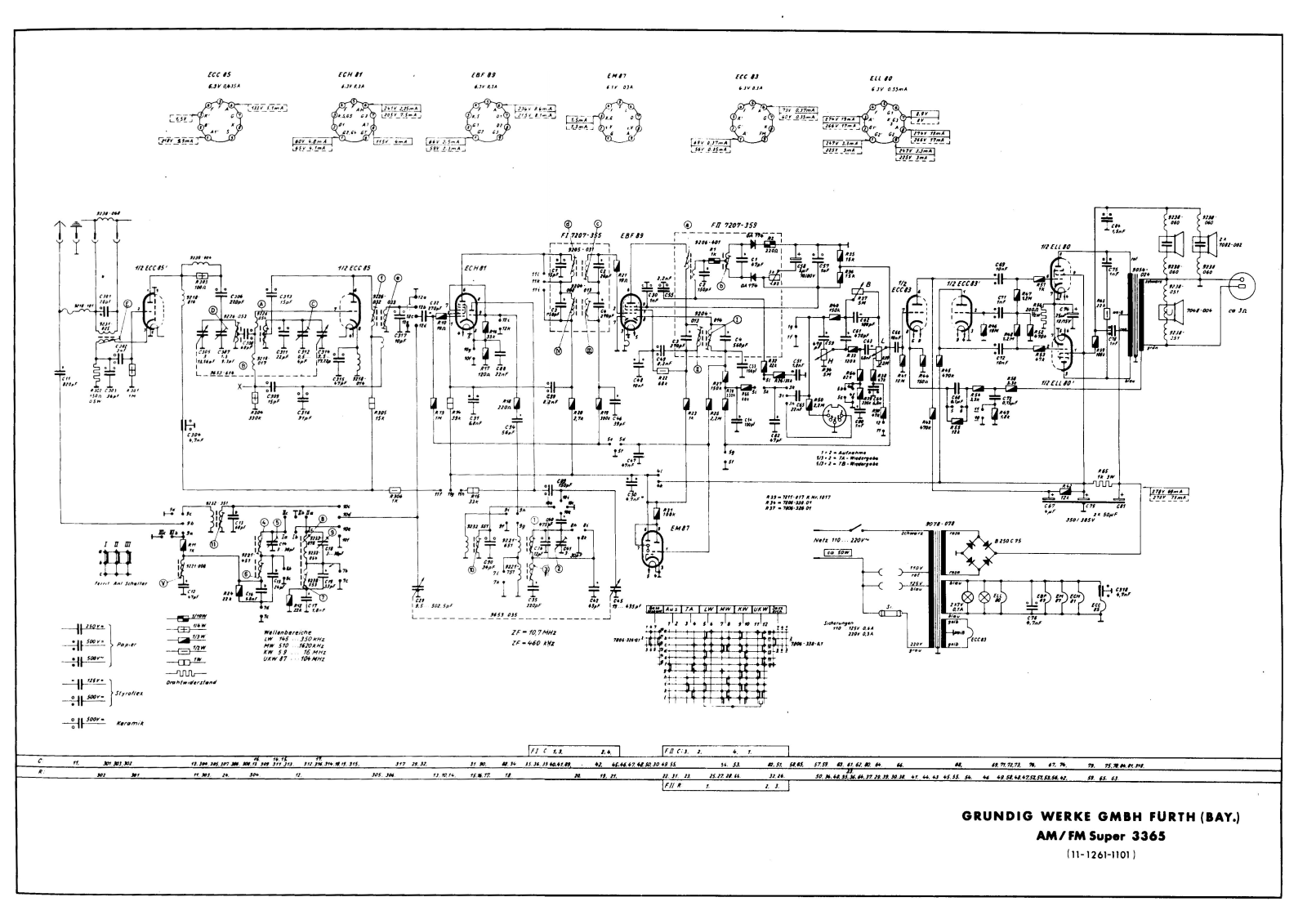 Grundig 3365 schematic