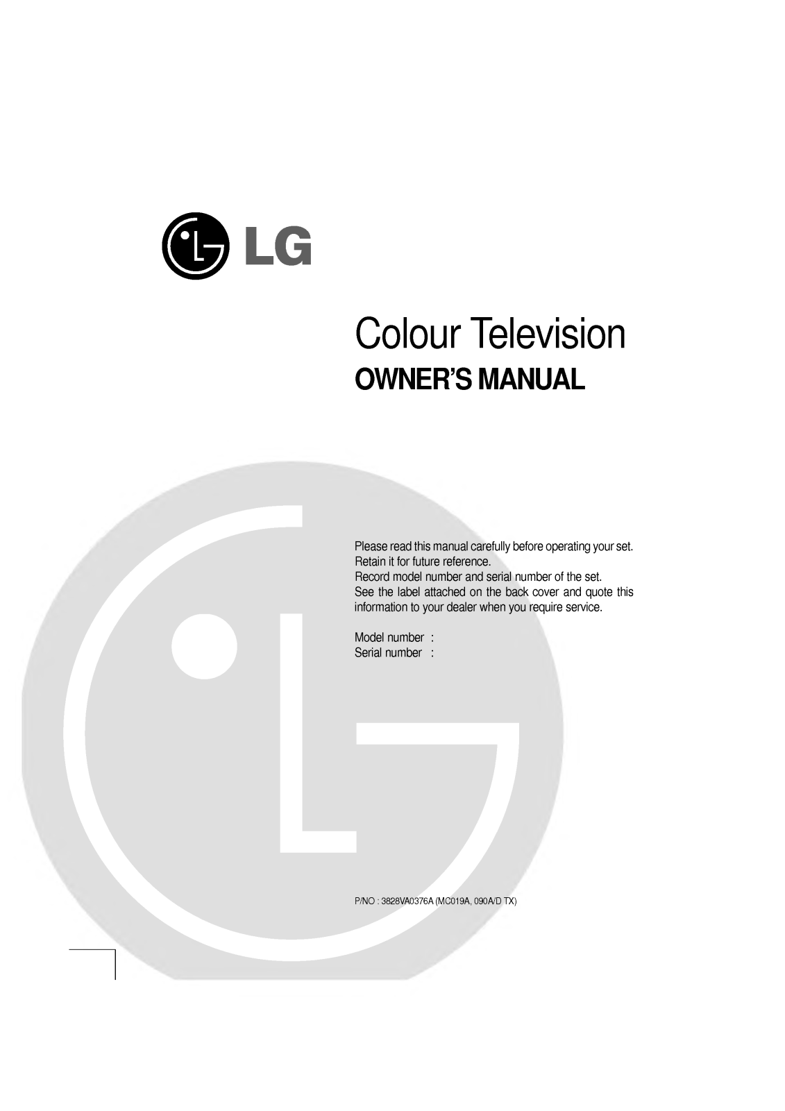 LG CT-20T31KEX, RT-21CC20VX User Manual