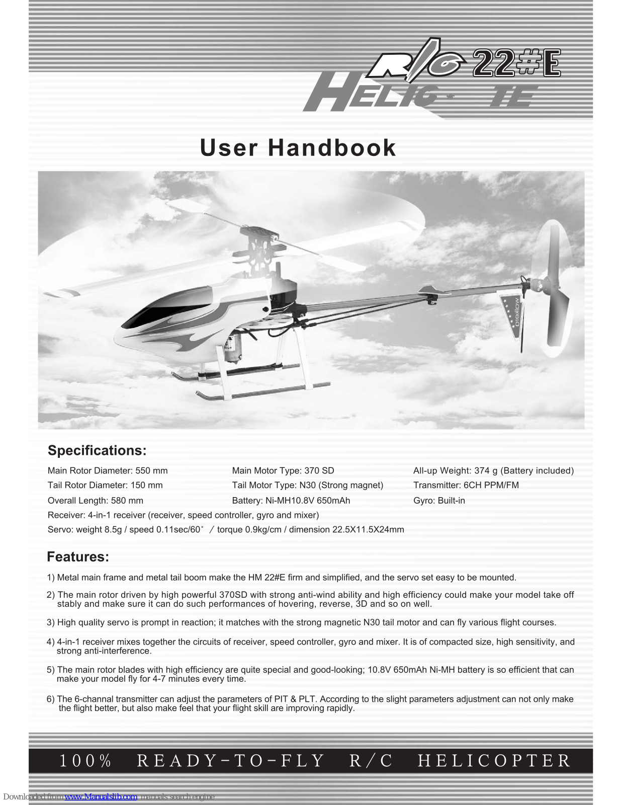 Walkera HM 22e User Handbook Manual