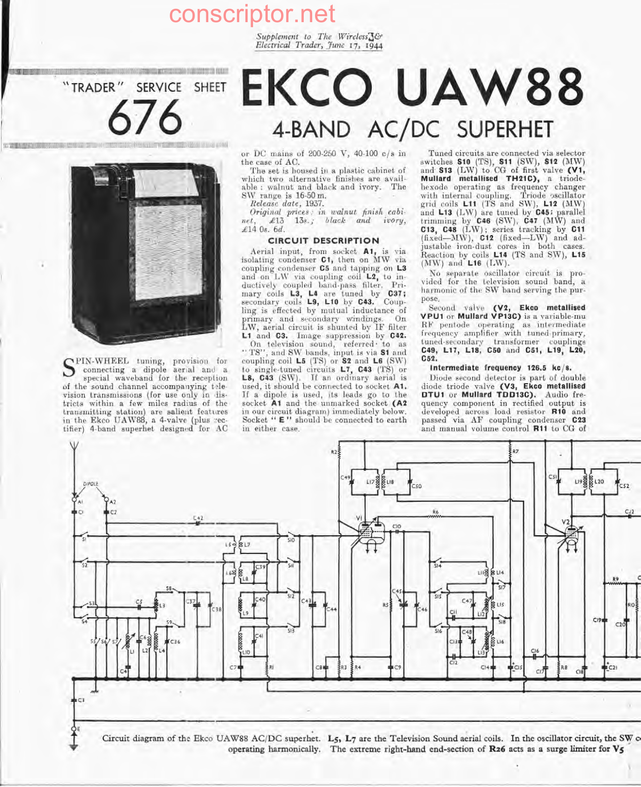 EKCO UAW88 Service manual