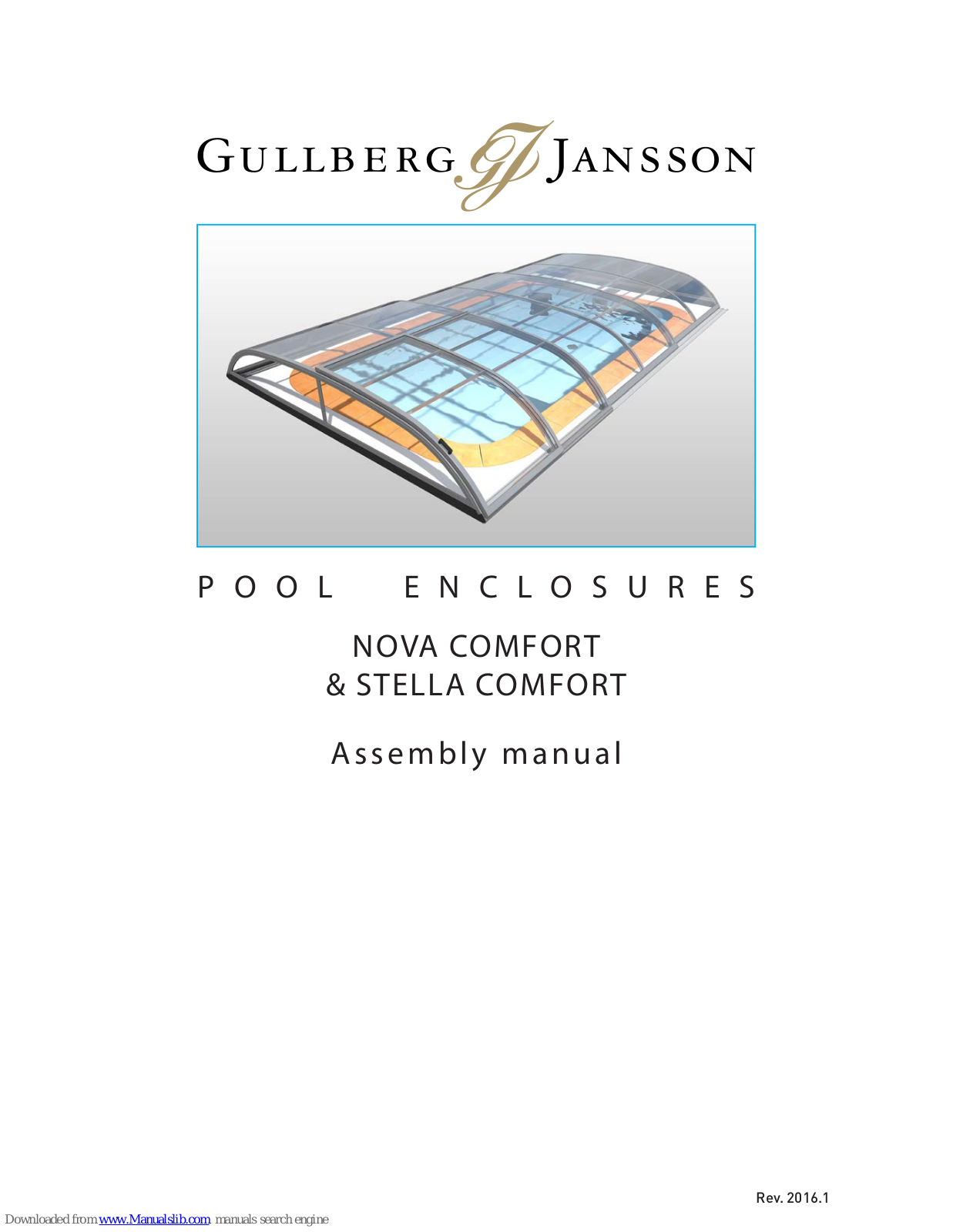 Gullberg & Jansson Nova Comfort, Stella Comfort Assembly Manual