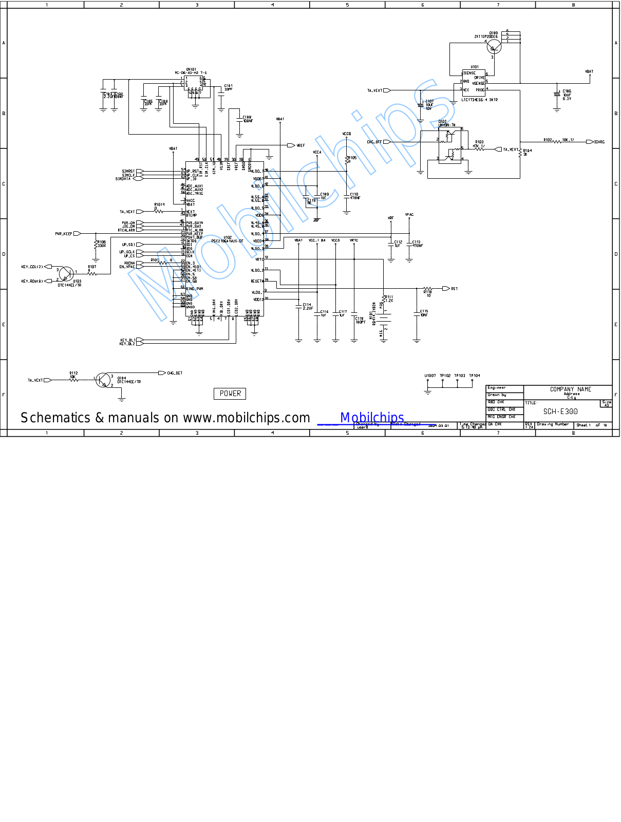 Samsung E300 Schematics