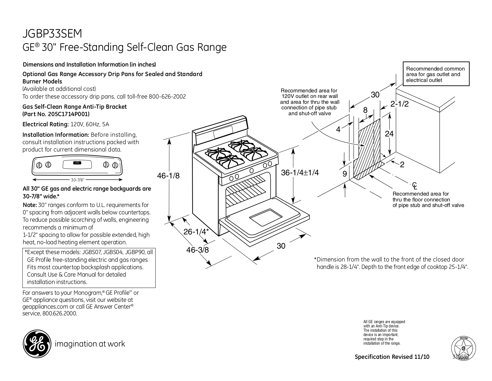 General Electric JGBP33SEMSS User Manual