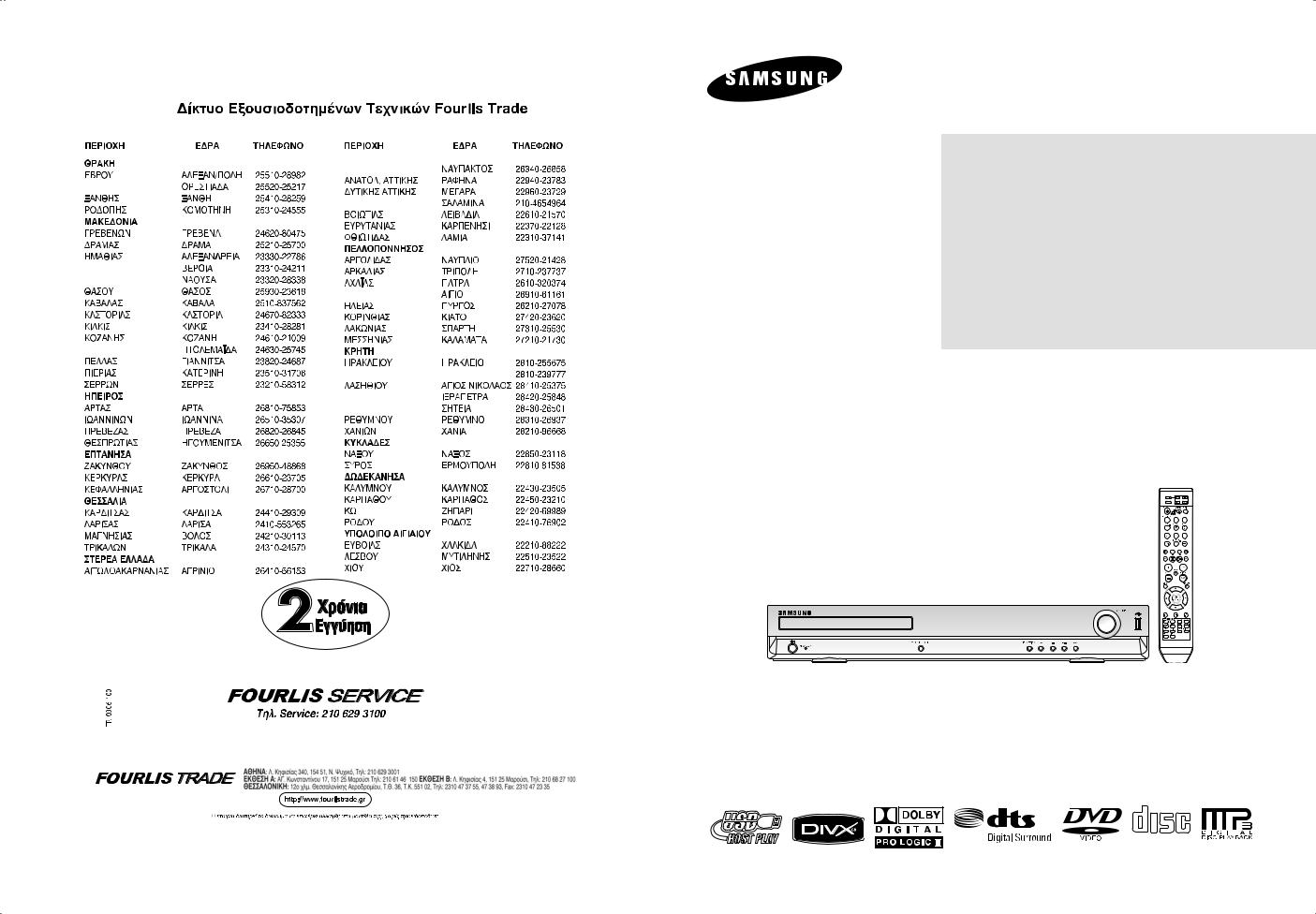 Samsung HT-X20, HT-TX22, HT-X20R, HT-TX22R User Manual