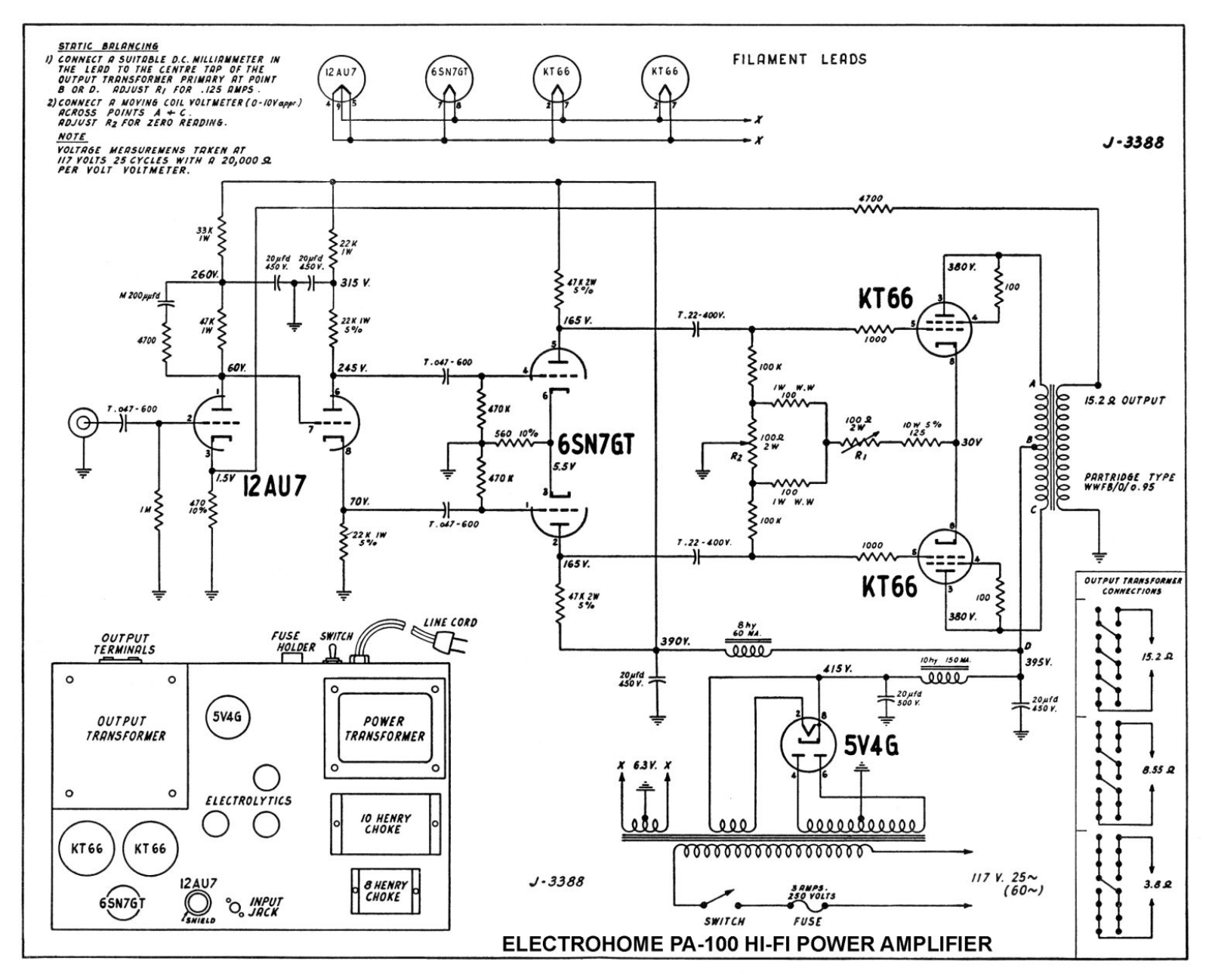 Electrohome pa 100 schematic