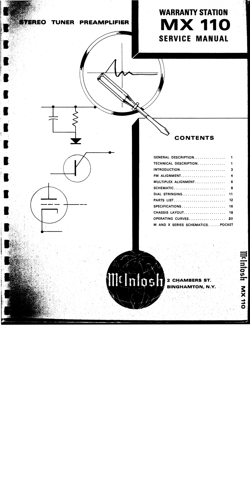 McIntosh MX-110 Service manual