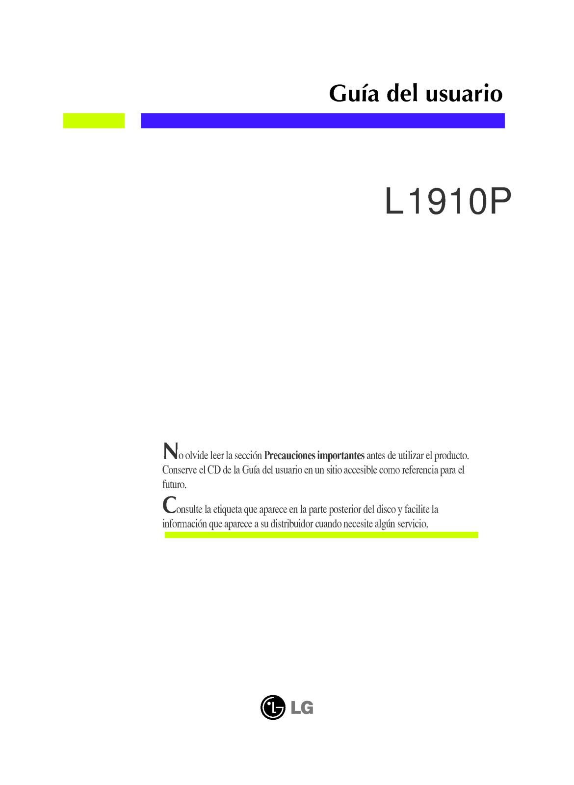 LG WD-P1W, WD-P1S User Manual