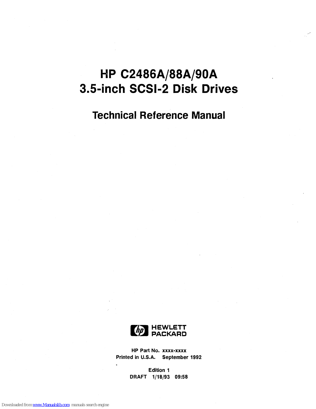 HP C2488A, C2486A, C2490A Technical Reference Manual - ManualMachine.com