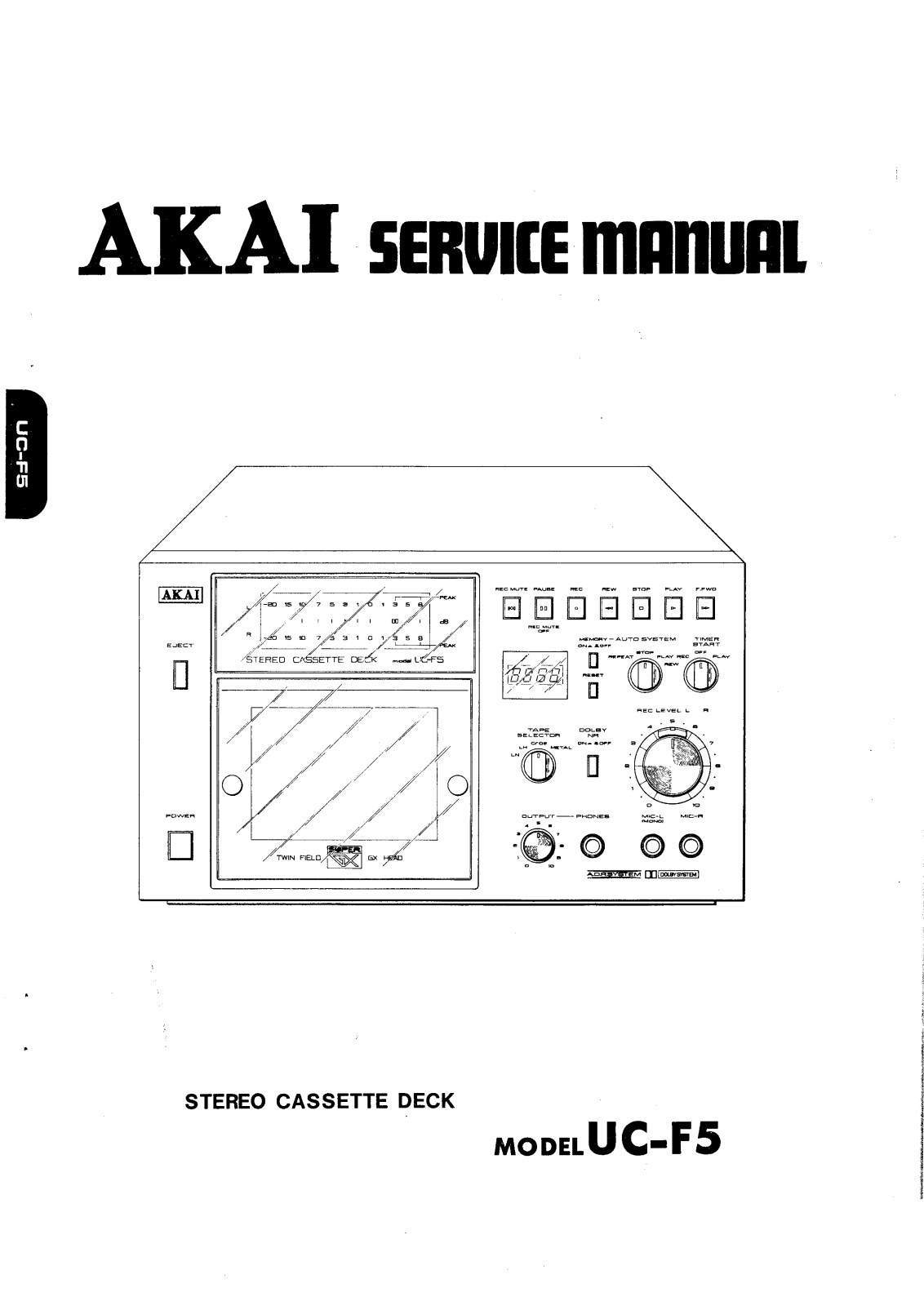 Akai UCF-5 Service manual