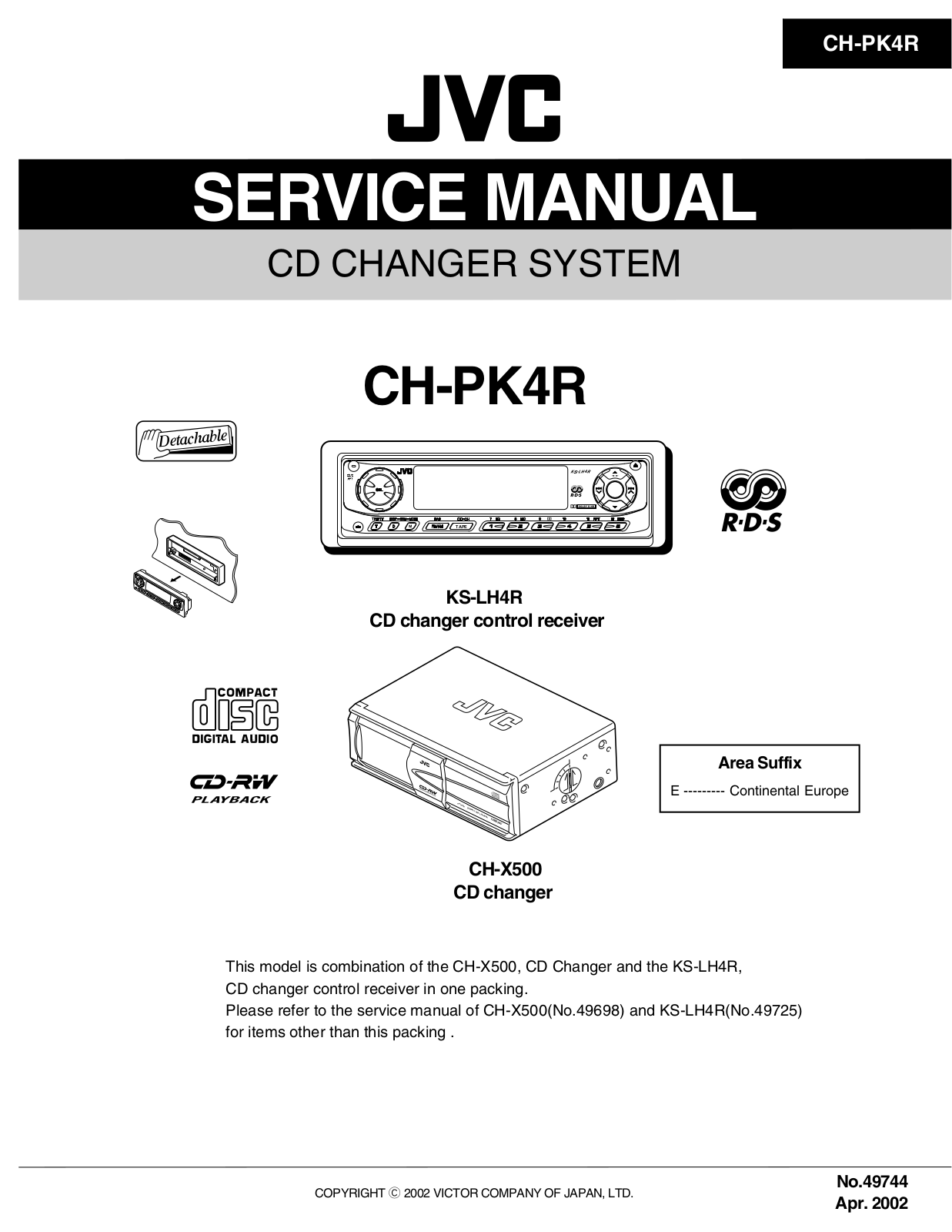 JVC CH-PK4R Service Manual