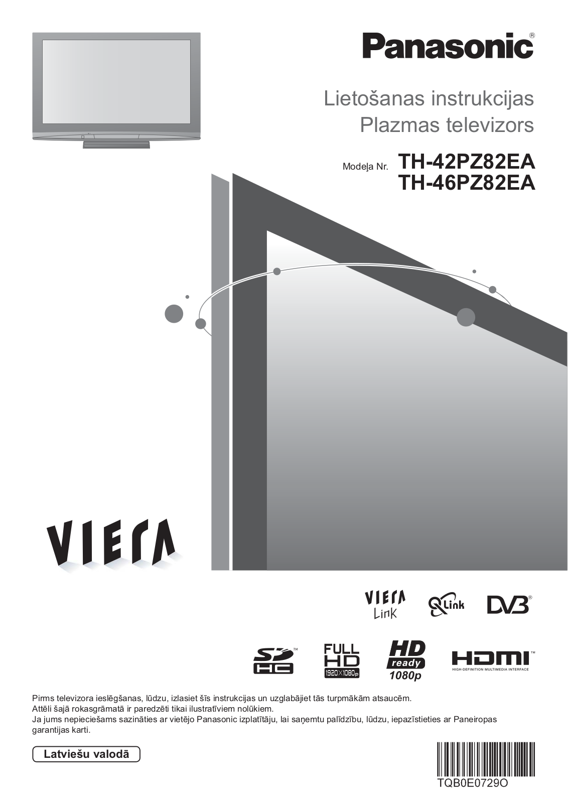 PANASONIC TH-46PZ82EA, TH-42PZ82EA User Manual