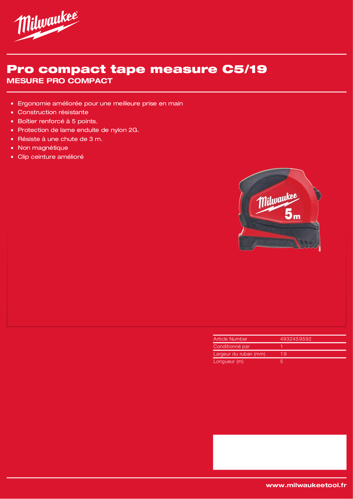 Milwaukee 4932459592, C5/19 Specification - ManualMachine.com