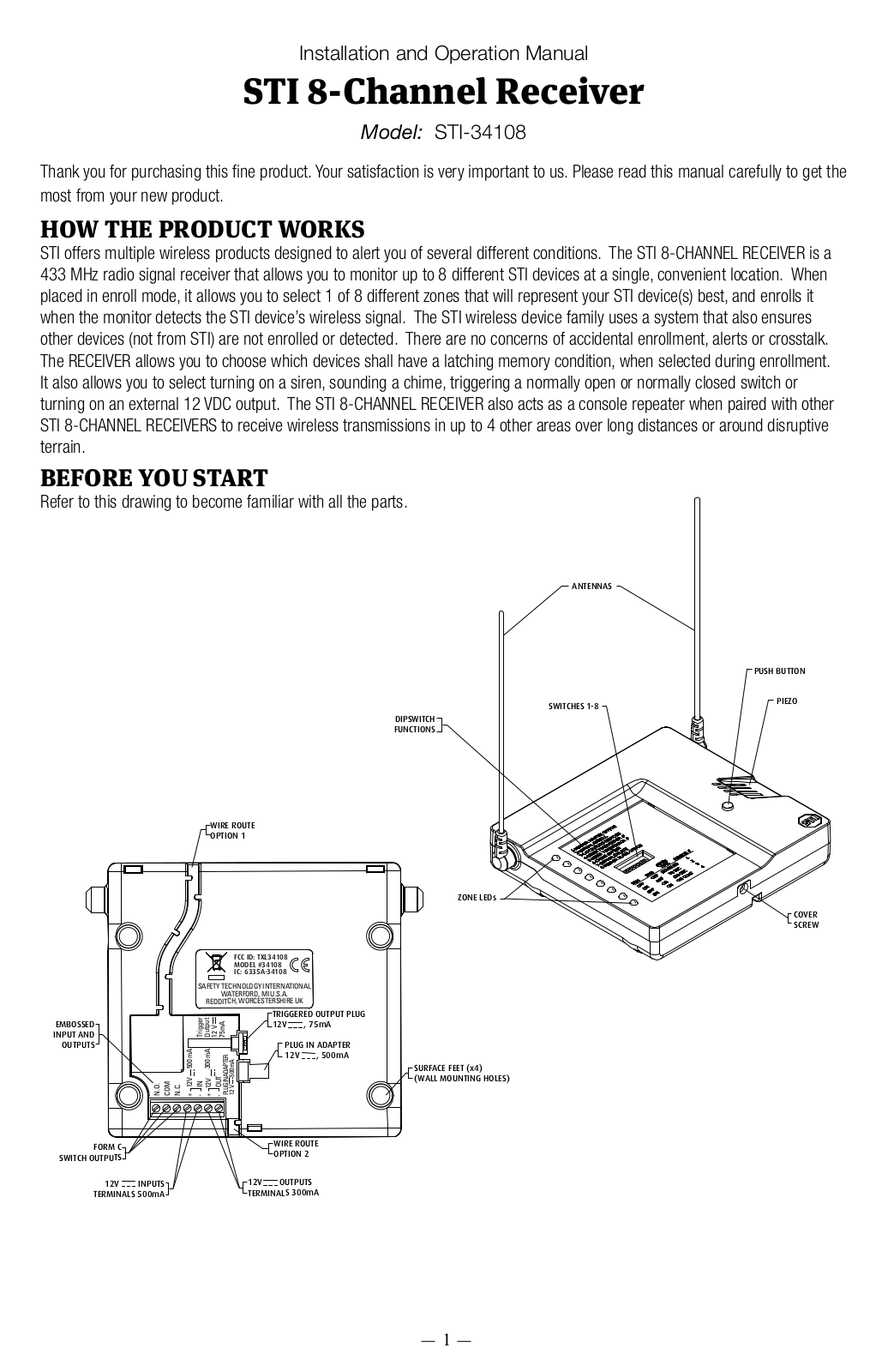 STI 6200WIR8 User Manual