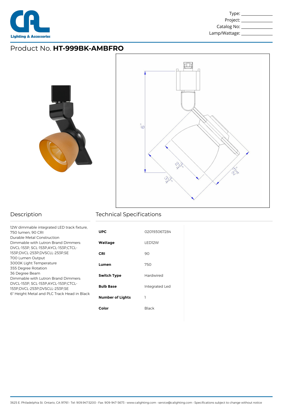 Cal Lighting CG10795 Specifications - ManualMachine.com