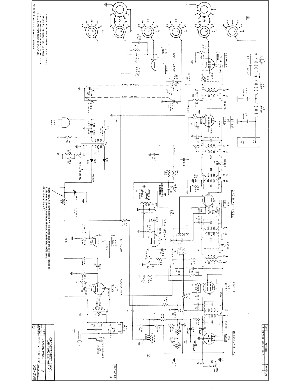 GONSET GR-212 User Manual