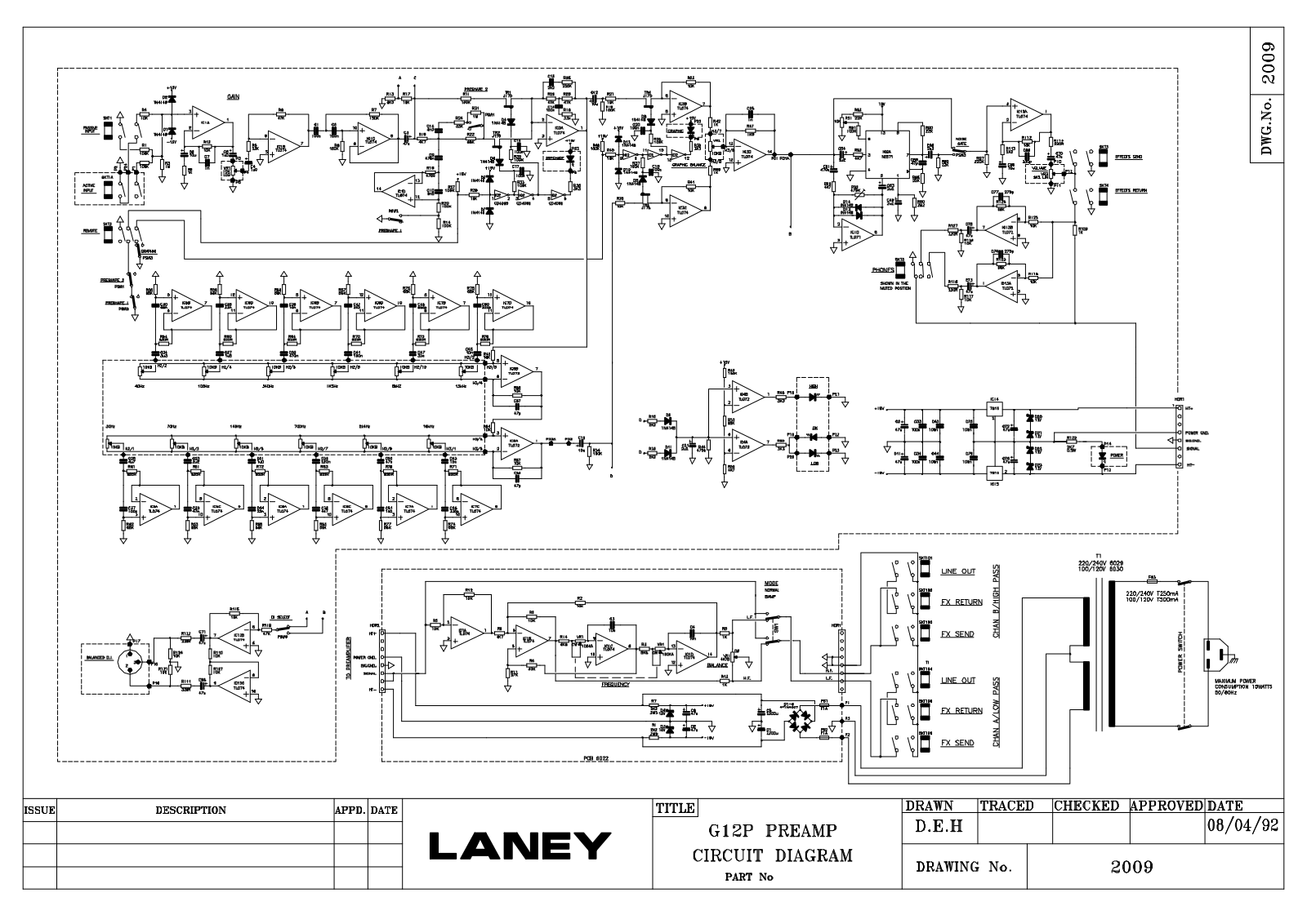 Laney G12 Schematic