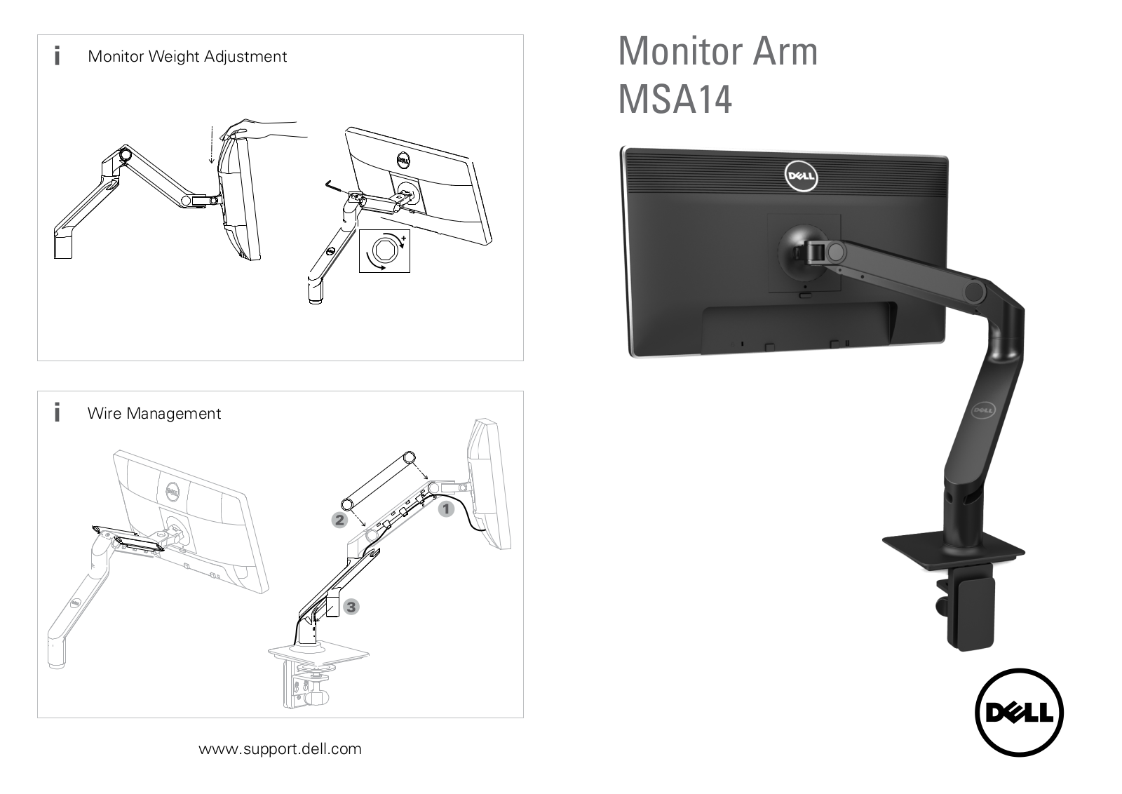 Dell Single Arm (MSA14) Quick Start Manual