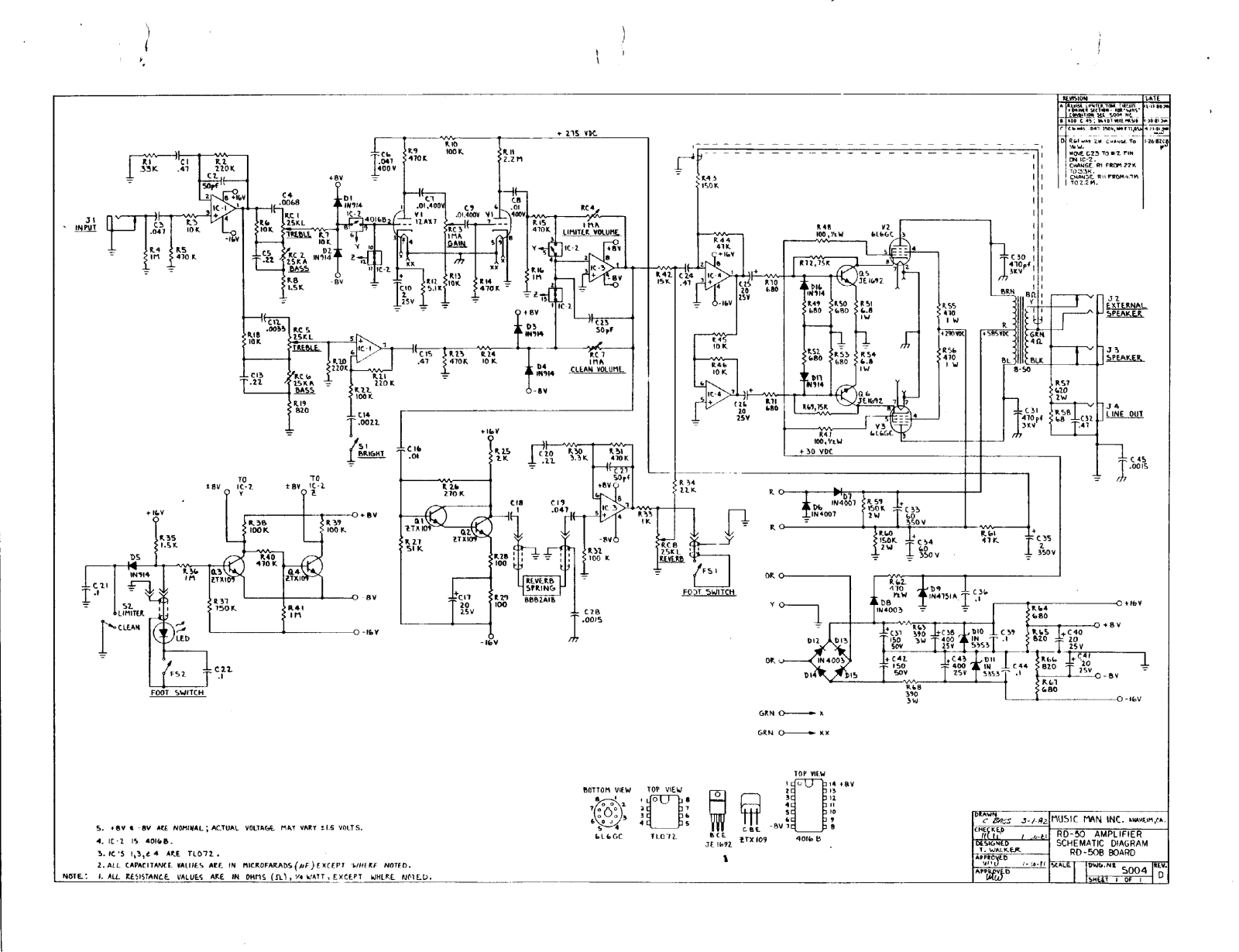 Musicman rd50b schematic