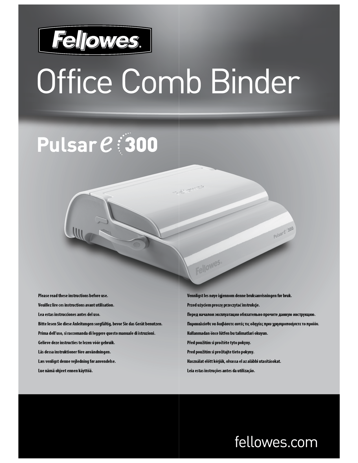 Fellowes PULSAR E300 User Manual