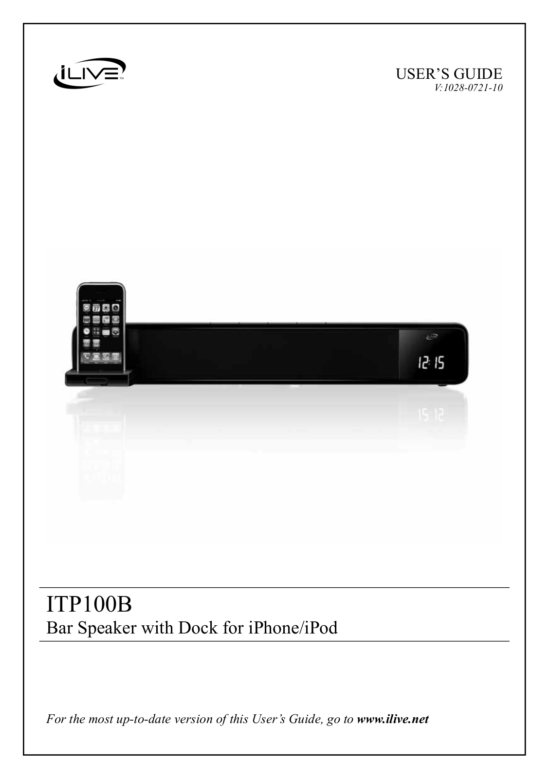 iLive ITP100B User Manual