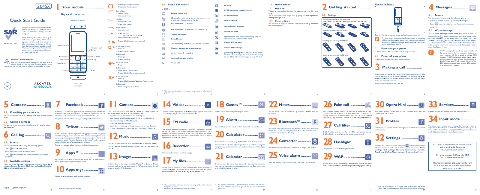 TCL Communication B038 Users Manual