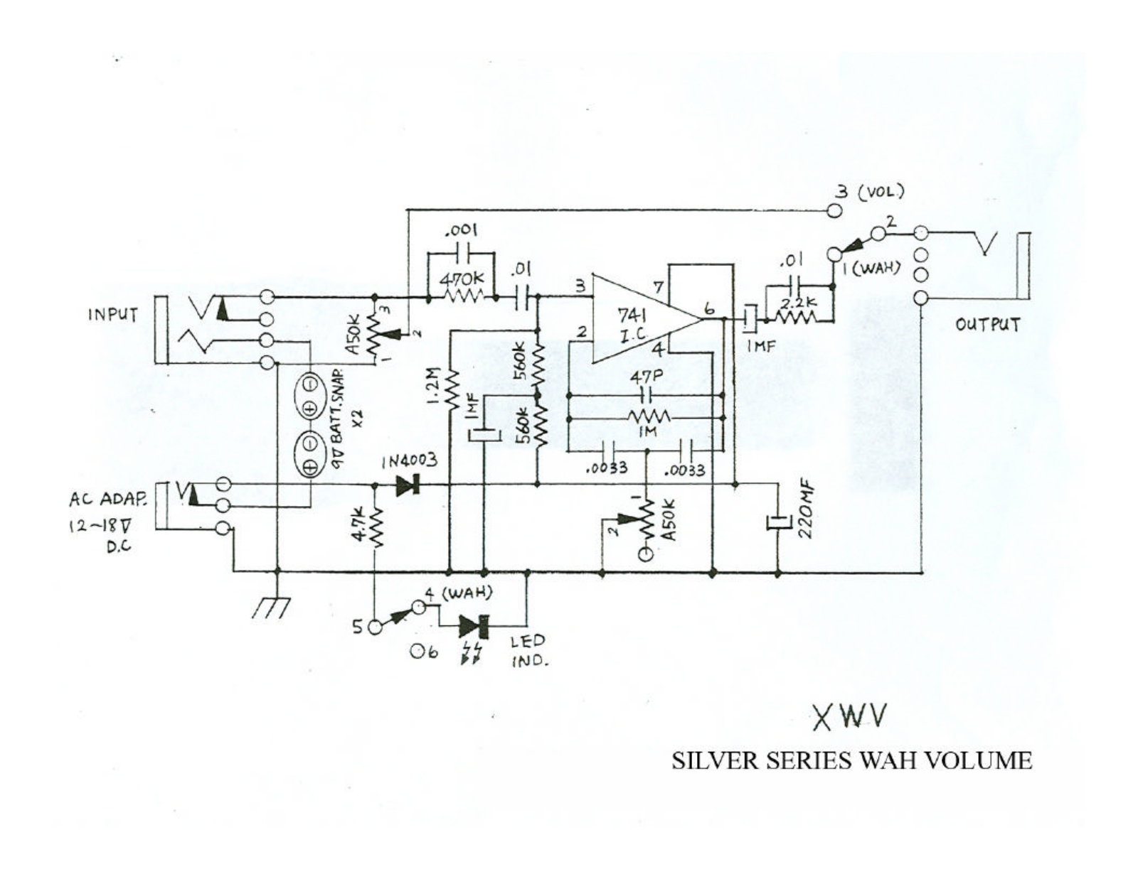 Morley pedals XWVES Schematics