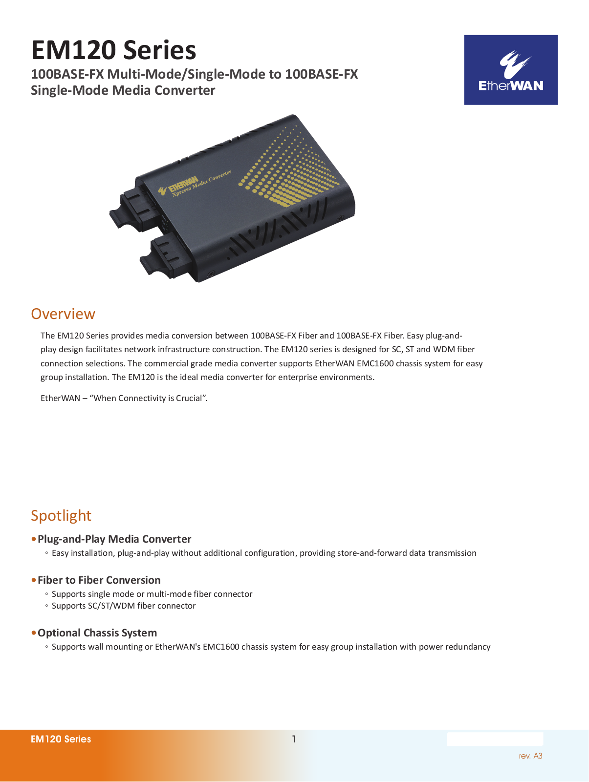 EtherWan EM120 Series Data Sheet