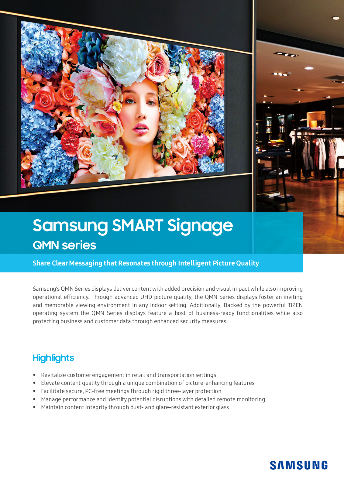 Samsung LH85QMNEBGC/EN Product Data Sheet