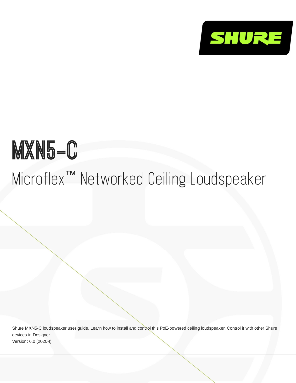 Shure MXN5-C User Manual