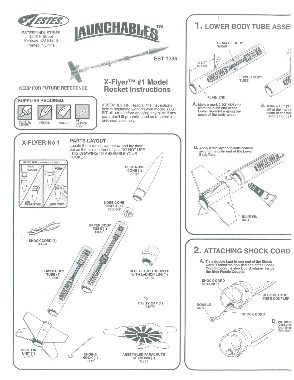 ESTES EST 1236 User Manual