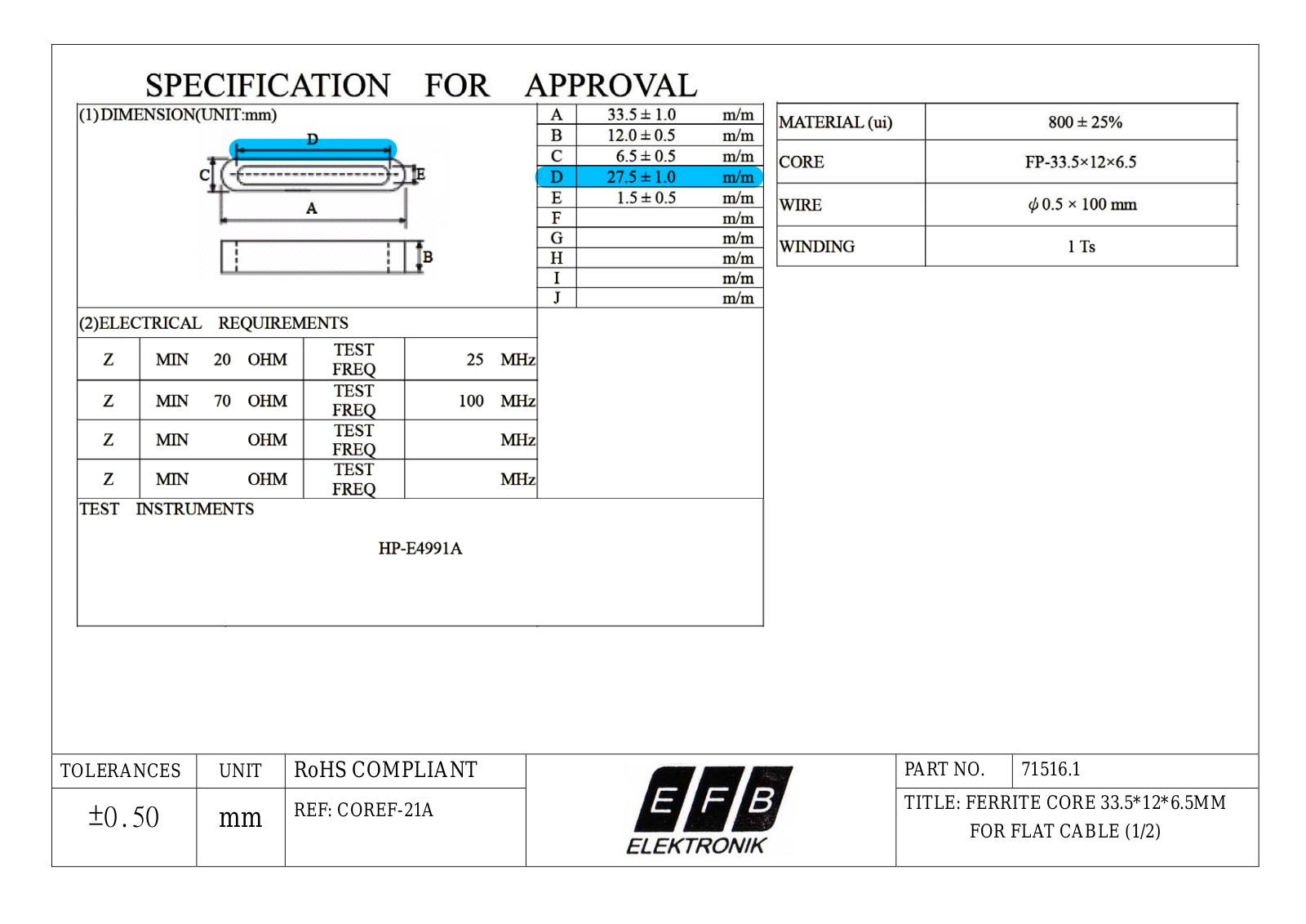 Datasheet FERRIT FB-20 Datasheet (FREI) - ManualMachine.com