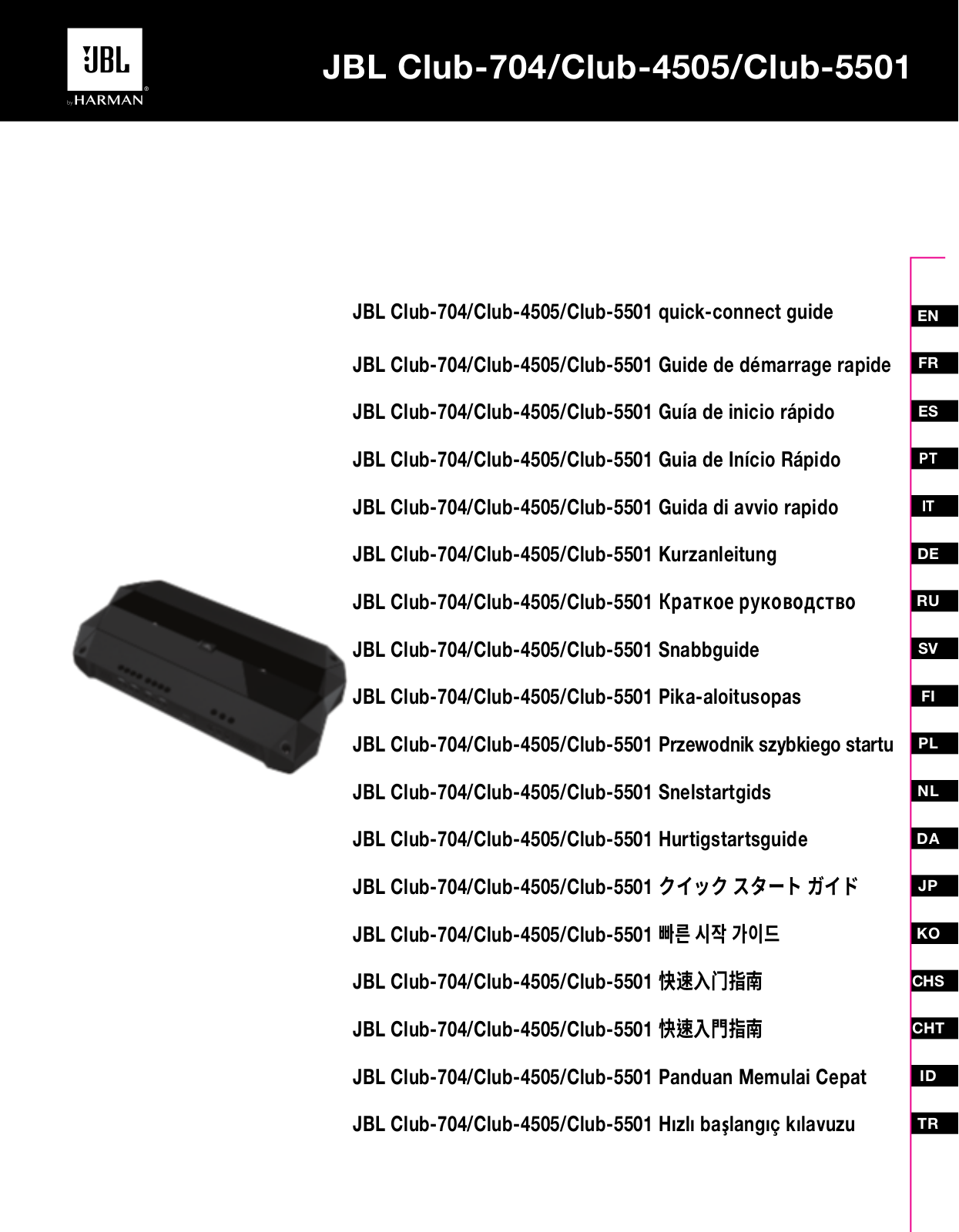 Jbl CLUB-4505 User Manual