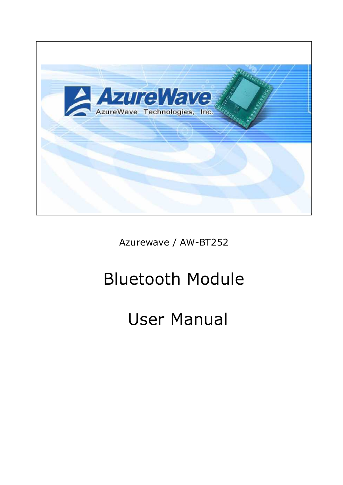 AzureWave Technologies BT252 User Manual - ManualMachine.com